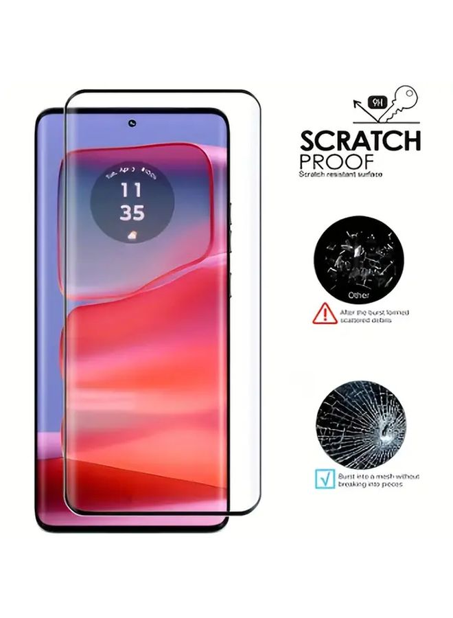 2 Pieces Tempered Glass Screen Protector For Moto G85 5G High Definition Scratch Resistant Easy Installation Full Coverage Protection - Image 3