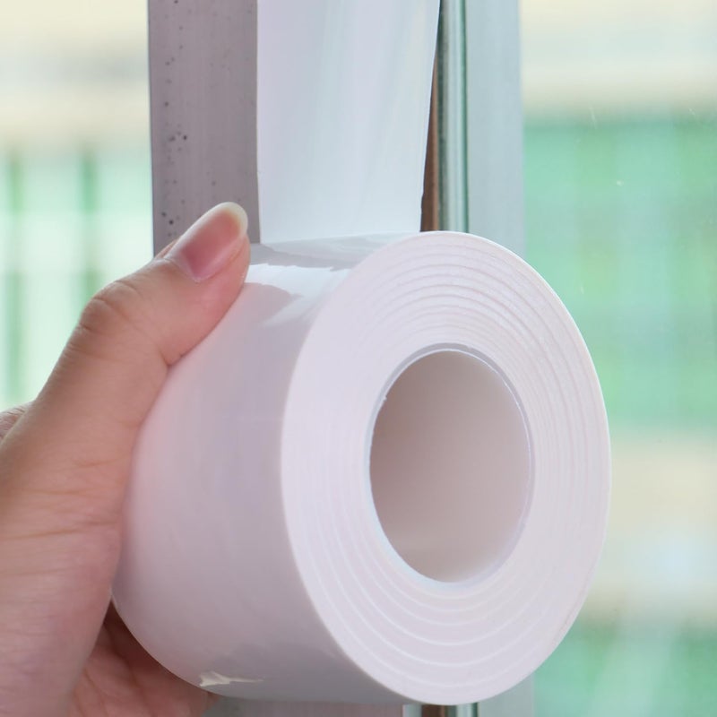 PackYard Window Insulation for Winter Weather Sealing Tape 2 Inch x 50 Yards Weather Stripping Residue Free Draft Isolation Sealing Film Tape for Shower Glass Gaps and Doors Windows - Image 1