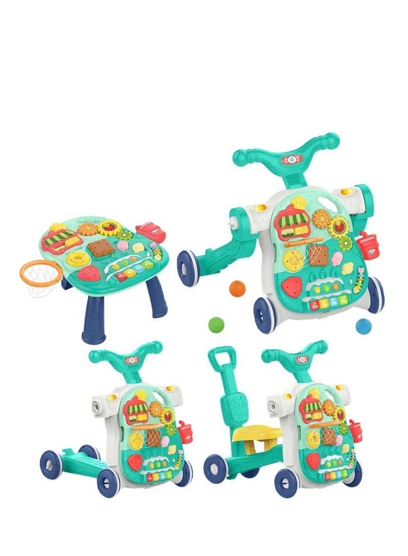 هانجر لعبة أطفال 4 في 1 متعددة الوظائف – مشاية، دراجة، سكوتر، وطاولة أنشطة تعليمية - Image 1
