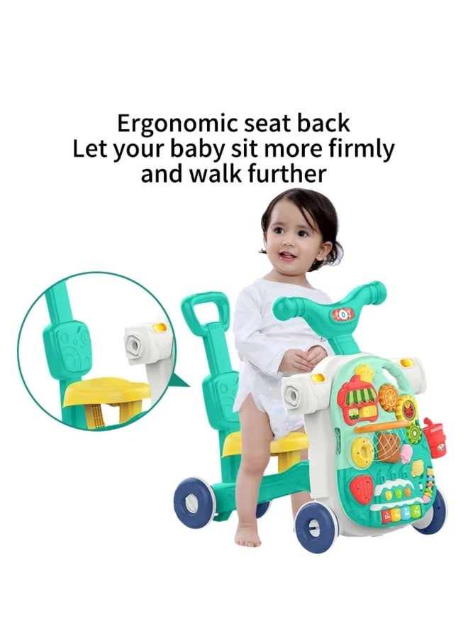 هانجر لعبة أطفال 4 في 1 متعددة الوظائف – مشاية، دراجة، سكوتر، وطاولة أنشطة تعليمية - Image 2