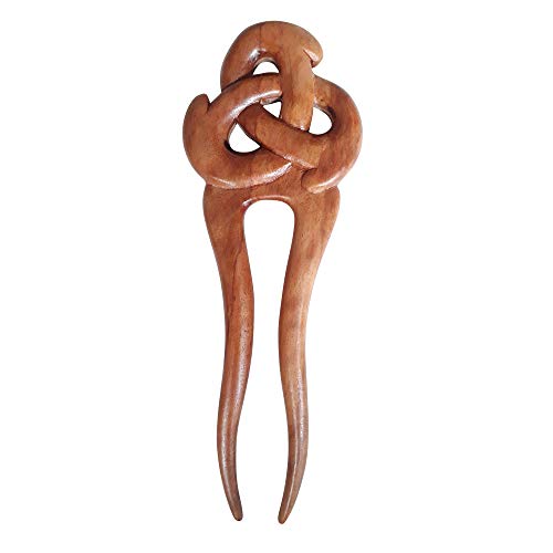 Marycrafts Wooden Celtic Knot Hair Fork, Hairfork, Hair Pin, Hairpin, Hair Accessory, Hair Toy Handmade (1 pc.) - Image 4