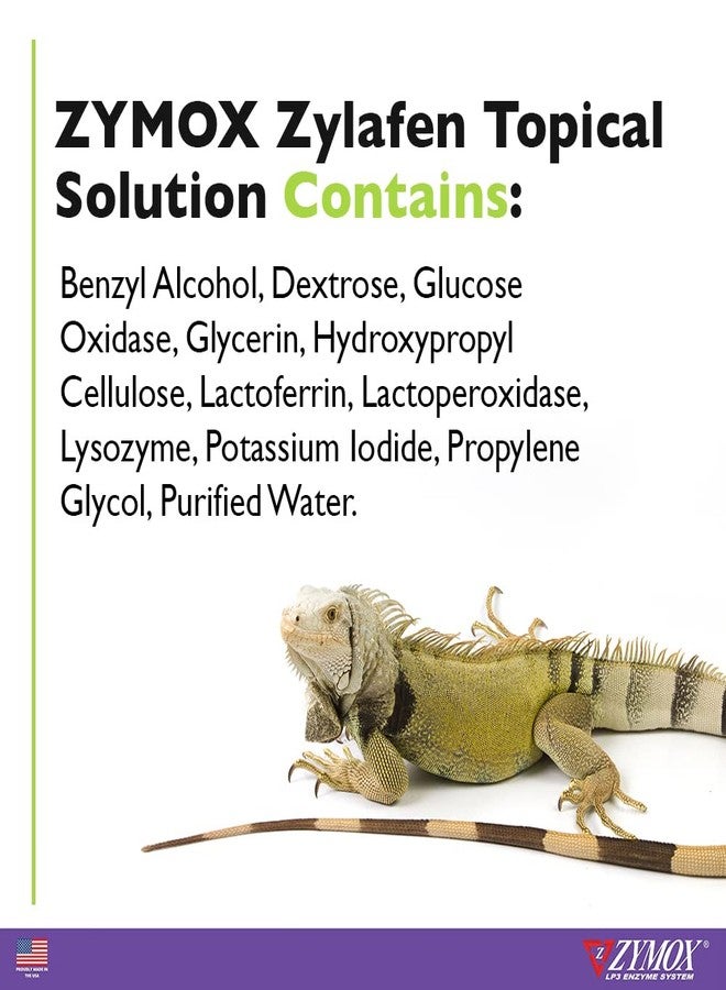 Zymox Zylafen Topical Solution for Reptiles, 1.25 oz. - Supports Healthy, Complete Shedding for Lizards, Snakes, Turtles & Frogs - Soothes Irritated Skin: Abrasions, Wounds, & Abnormal Shedding - Image 3
