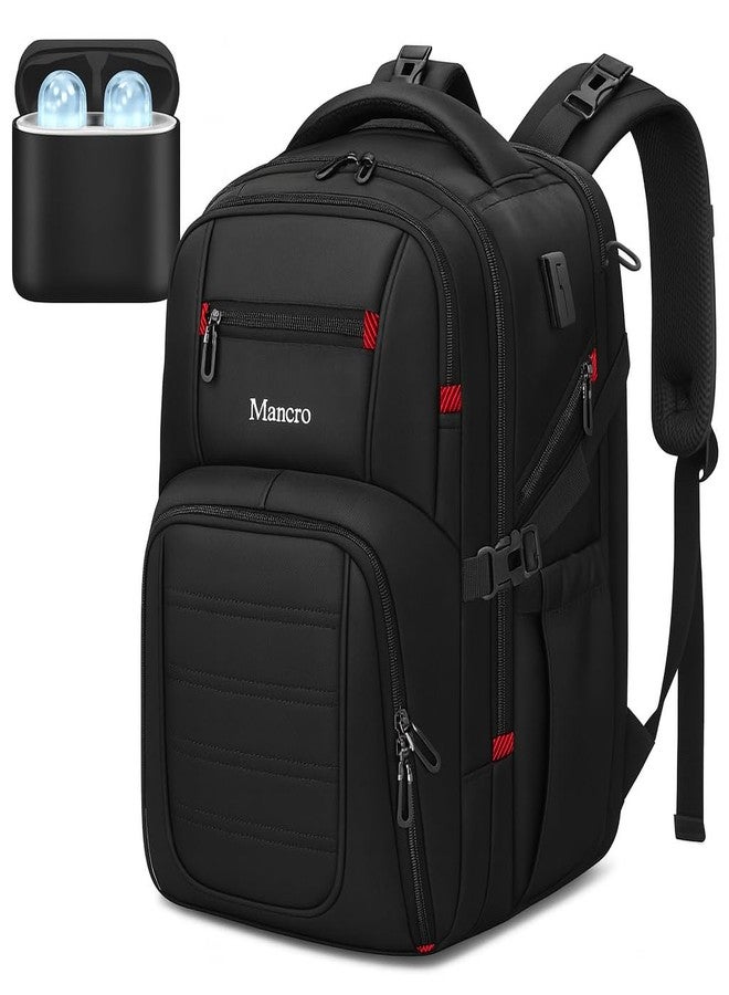Mancro Dad Diaper Bag Backpack - Large Waterproof Travel Baby Bag for Men with Detachable Bottle Bag & Insulated Pocket, Black - Image 1
