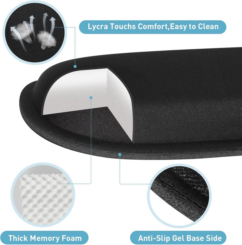 yolanda Keyboard Wrist Rest, Memory Foam, Easy Typing Pain Relief, Laptop, Home & Office (D-1) - Image 2