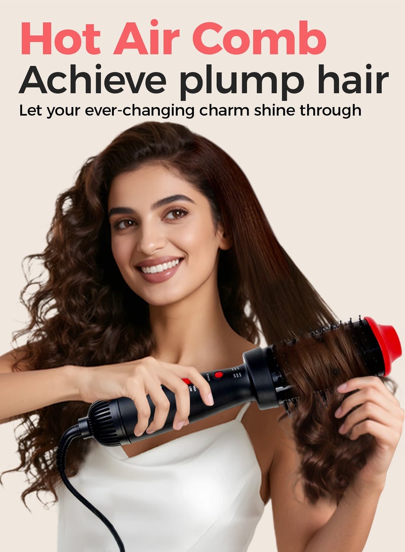 DOSCHER Hair Dryer Brush and Hot Air Brush, Professional Blow Dryer and Styler for Smooth Ionic for All Hair Types - Black - Image 5