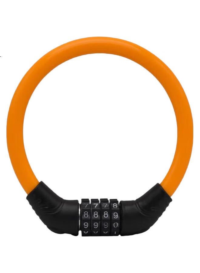 HOTUN Bicycle Lock, Anti-Theft Combination Lock, Mountain Bike Portable Lock, Electric Bike Lock, Chain Lock, Hd7204, Yellow - Image 3