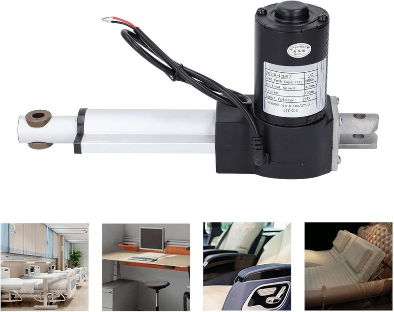 100mm Stroke Linear Actuator, 24V DC 6000N Maximum Linear Actuator Controller with Mounting Bracket, 4.5mm / s Speed, for Recliners TV Tables Chamber Door - Image 5