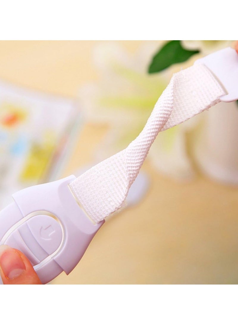 10 - Pieces Baby Safety Lock Latches Door Cupboard Cabinet Fridge Drawer - White - Image 5
