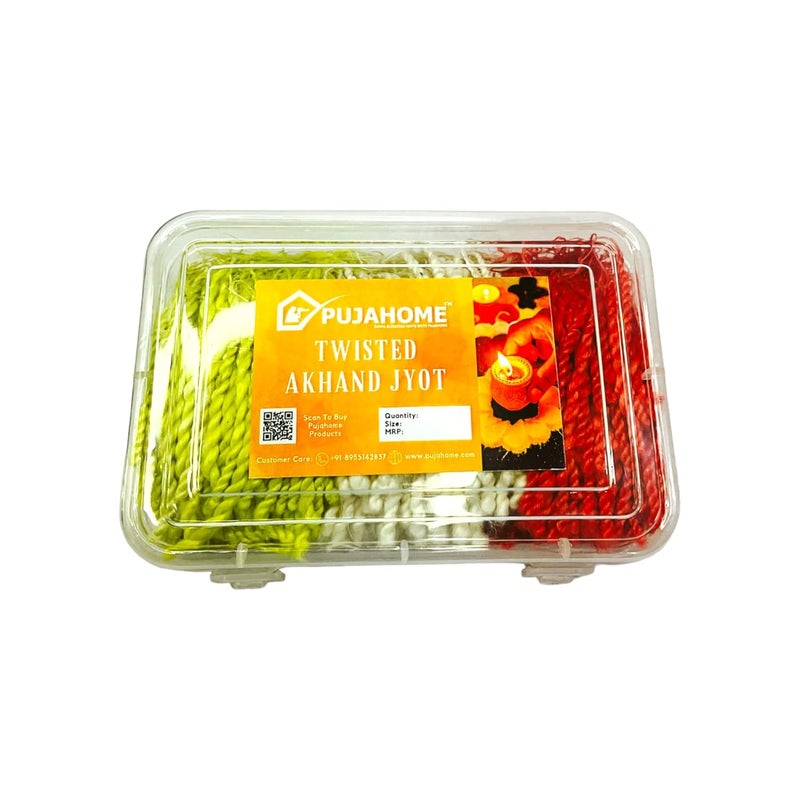 Pujahome Pujahome Twisted Cotton Short Wicks for Akhand Jyoti 600 PiecesLong Batti for Daily Pooja Meditation Multicolor Deepak Diya Wicks for Aarti and Mandir Use - Image 5