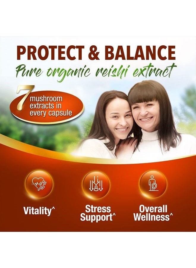 LABO Nutrition - Bioactive Organic Lingzhi / Reishi Ultra for Immune Support, Vitality, USDA Organic, 7 Medicinal Mushroom Supplement, Cordyceps, Maitake, Turkey Tail, Agaricus blazei Murill, Shiitake - Image 1