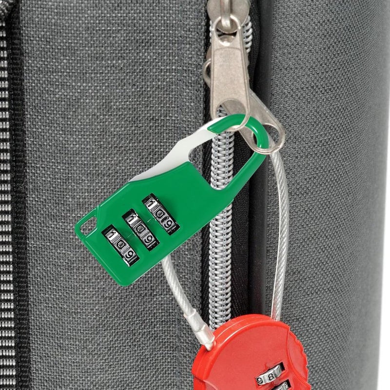 6pcs Zinc Alloy 3-Digit Combination Luggage Padlocks with Password Reset for Travel Suitcases Backpacks Gym Lockers – Black, Silver, Red, Blue, Green - Image 4