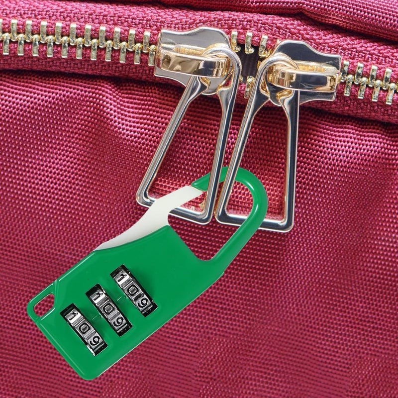 6pcs Zinc Alloy 3-Digit Combination Luggage Padlocks with Password Reset for Travel Suitcases Backpacks Gym Lockers – Black, Silver, Red, Blue, Green - Image 5