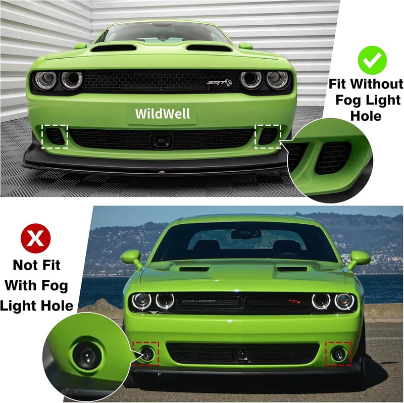 WildWell Front Bumper Lower Grill for Dodge Challenger 2015-2022 - Image 4