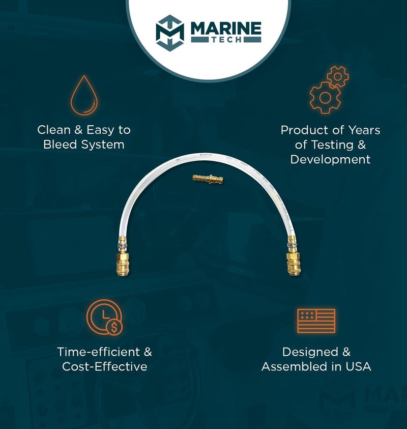 M Marine Tech Tools Bleed Tube, Seastar Hydraulic Steering Bleed Kit, Fits Seastar Hydraulic Cylinders, Seastar Hydraulic Steering Bleed Kit, Seastar Bleeding System - Image 4