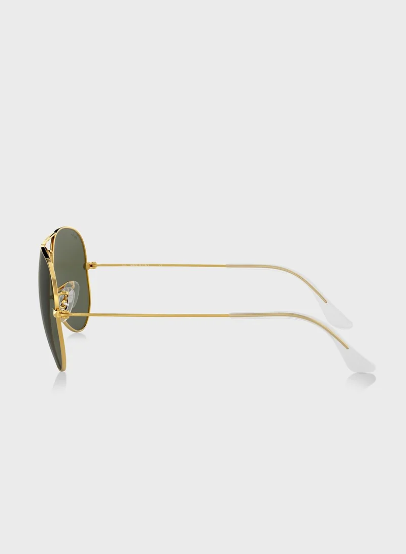 Ray-Ban 0Rb3025 Aviator Large Metal Sunglasses