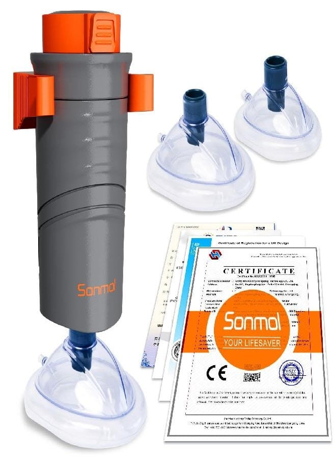 Generic Sonmol Automatic Choking Rescue Device for Kids and Adults with 3 Masks | Portable Anti Choking Device Strong Suction Home Emergency Kit | First Aid Airway Assist Device Heimlich Maneuver Device  - Image 1