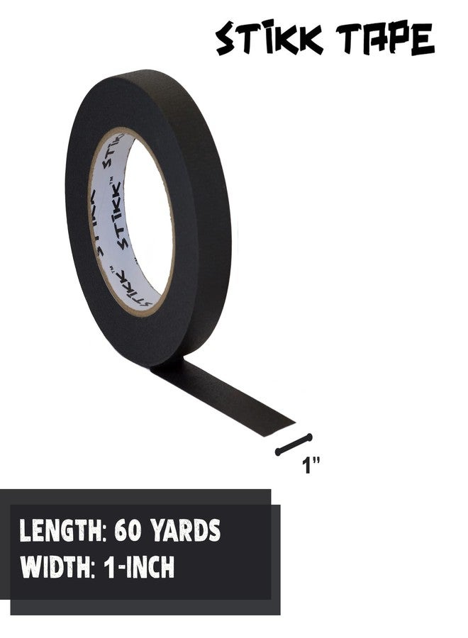 STIKK Painters Tape - 3pk Black Painter Tape - 1 inch x 60 Yards - Paint Tape for Painting, Edges, Trim, Ceilings - Masking Tape for DIY Paint Projects - Residue-Free Painting Tape - Image 2