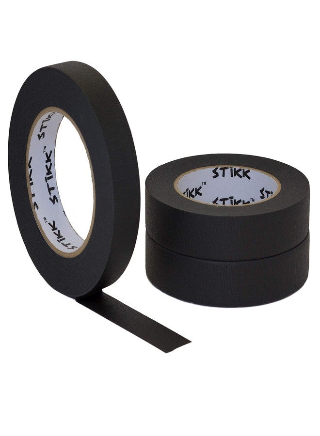 STIKK Painters Tape - 3pk Black Painter Tape - 1 inch x 60 Yards - Paint Tape for Painting, Edges, Trim, Ceilings - Masking Tape for DIY Paint Projects - Residue-Free Painting Tape - Image 1