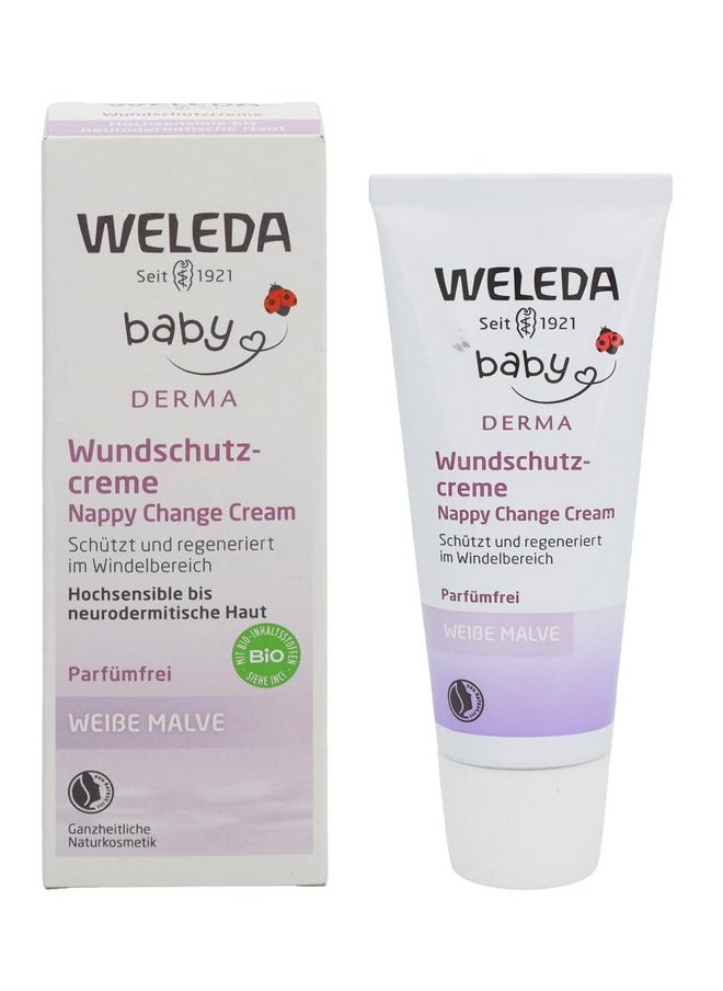 Weleda Weleda Baby White Mallow Diaper Care Cream, 1.7 Fluid Ounce, Fragrance Free Plant Rich Protection with White Mallow, Pansy, Sesame and Coconut Oils  - Image 1