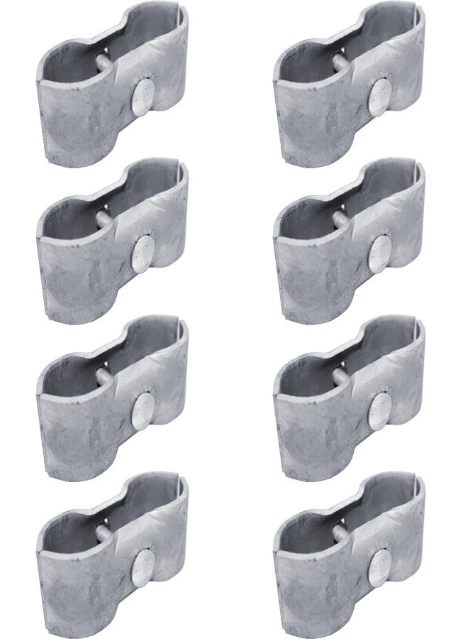 Jake Sales Chain Link Fence PANEL CLAMPS ~ KENNEL CLAMPS: (8 Set) for 1-3/8inches chain link fence pipe panel frames. For Dog kennels/dog runs, or temporary chain link fence. Saddle clamps. - Image 1