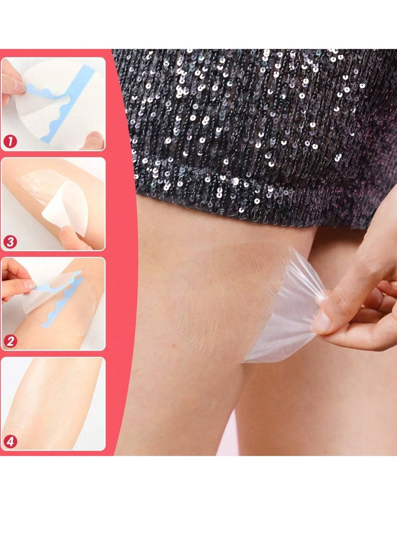 Sefudun - 18Pcs Anti Rub Patches Clear Invisible Body Friction Tape Patches Thigh Inner Anti Chafing Pads Chafe Protection Skin Tape Sticker Paste Transparent Self Adhesive Chub Rub Patch - Image 1