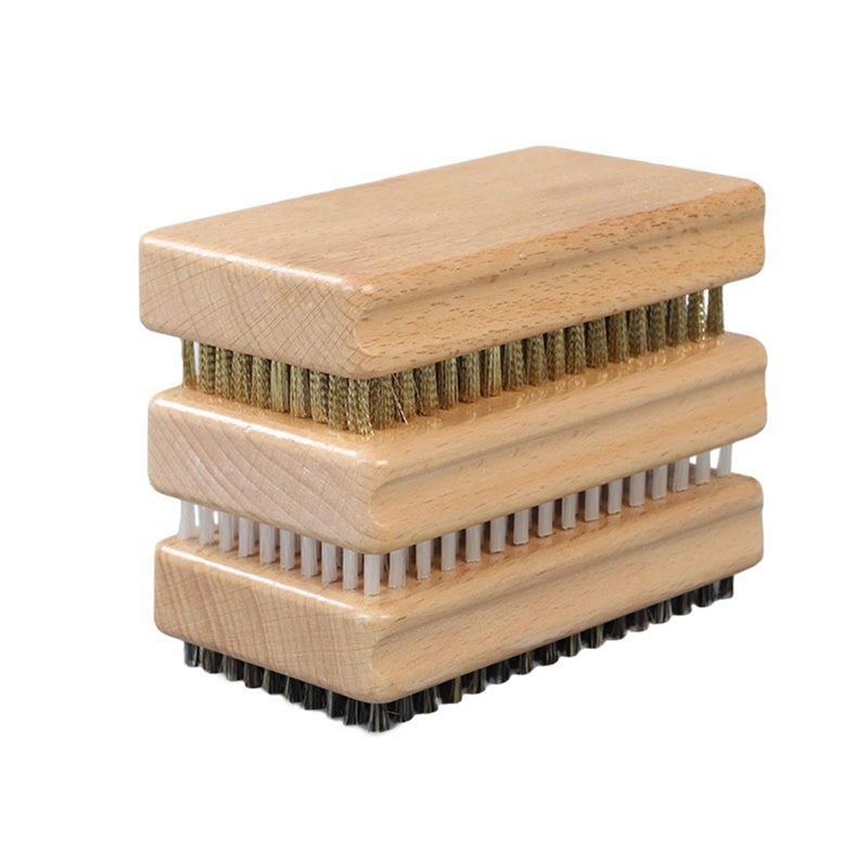 VEAREAR Snowboard Wax Brush Kit, 3Pcs Nylon/Brass/Horsehair Brush for Ski Snowboard Waxing, Polishing, Shading - Image 1