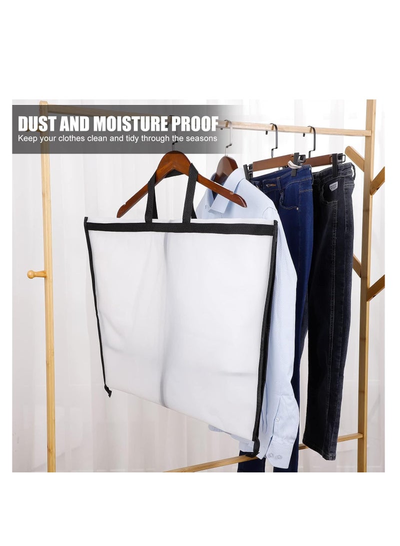 Garment Bag 2 Pcs Garment Cover Bag Dustproof Clothes Cover Bags Wedding Dress Bag Cover Foldable Clothe Storage Bag Protector for Closet Storage Suit,Robe,Long Dress(60*180CM-White)  - Image 5