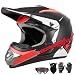 TIANDU Kids Youth OffRoad Motorcycle Helmet Full FaceGoggles Gloves Mask SetDOT Approved ATV BMX MX Mountain Bike Motocross Gear for Boys Girls Halloween Red S - Image 2