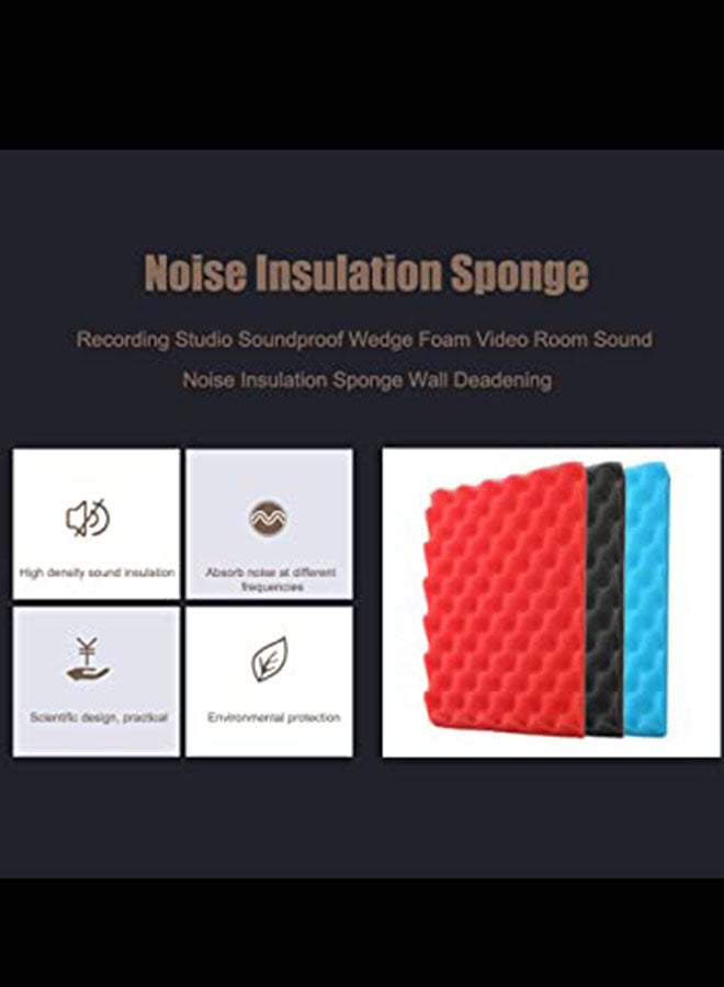 Loquat 24-Piece Recording Studio Soundproof Wedge Foam - Image 5