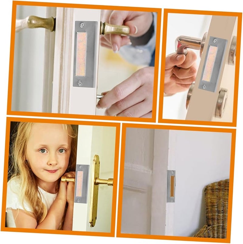 Veemoon 4pcs Stainless Steel Door Strike Plate Heavy Duty Reinforcement for Deadbolt - Image 3