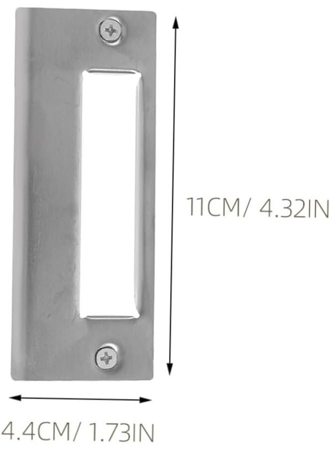 Veemoon 4pcs Stainless Steel Door Strike Plate Heavy Duty Reinforcement for Deadbolt - Image 4