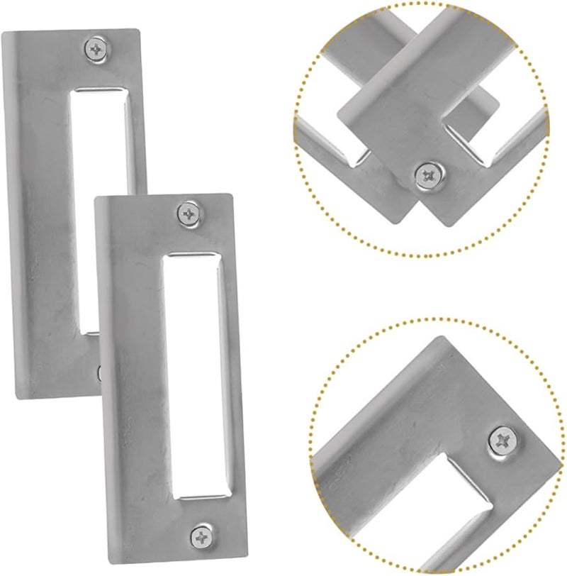 Veemoon 4pcs Stainless Steel Door Strike Plate Heavy Duty Reinforcement for Deadbolt - Image 5