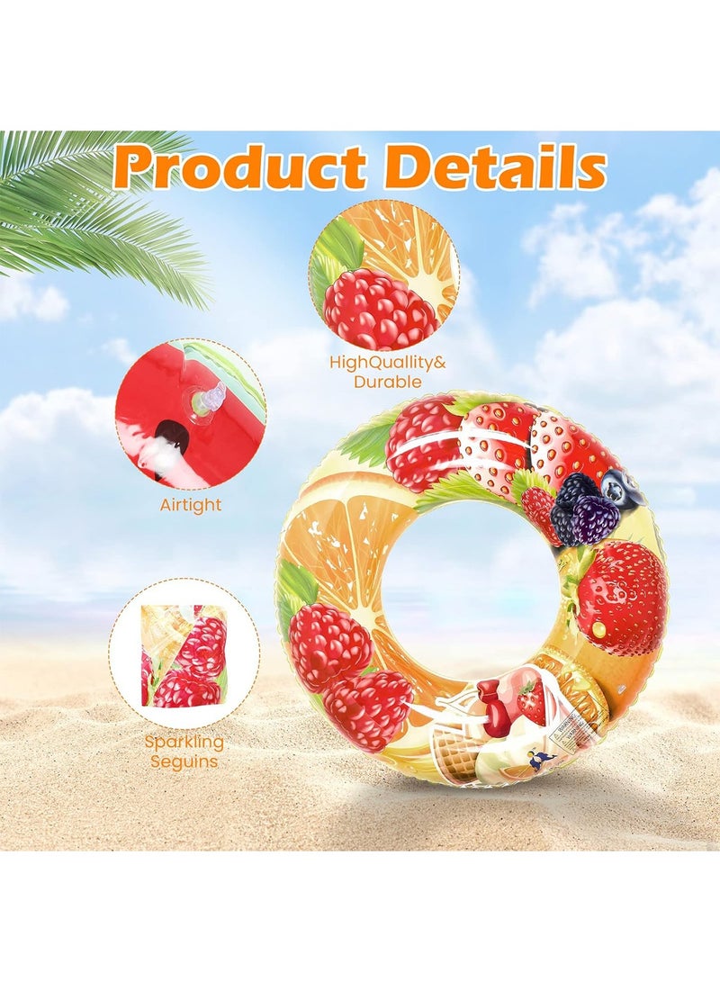 Generic Fruit-Themed Inflatable Swim Rings – Set of 3 Kids Inflatable Swimming Ring Pool Float  - Image 3