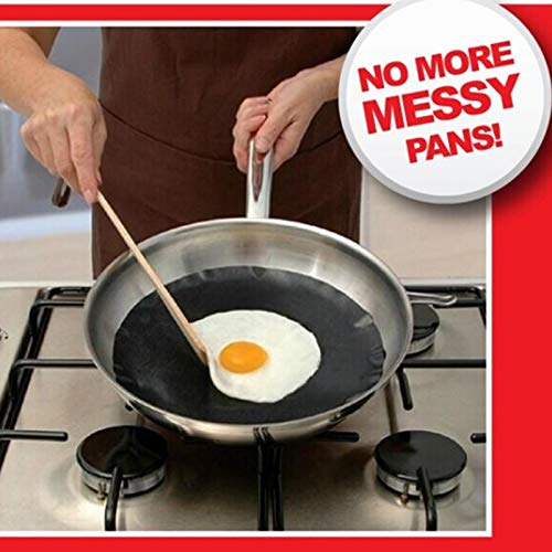 YOSOO 10PCS Round Non-stick Pan Mat, Reusable Multifunctional Heat-resistant Frying Pan Grill Mat Grill Liner for Kitchen Cooking - Image 2