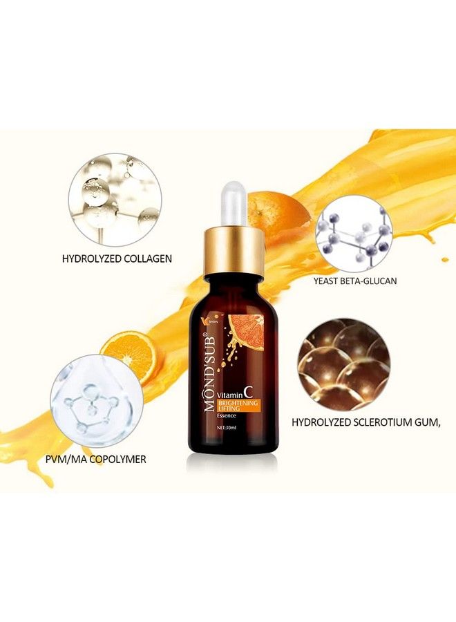 MOND'SUB سيروم فيتامين سي المشرق المرفع للوجه مع (3O حمض الأسكوربيك الإيثيلي) لتفتيح وتقليل التجاعيد ورفع مرونة البشرة وتلاشي فرط التصبغ وتوحيد لون البشرة 30 مل - Image 3