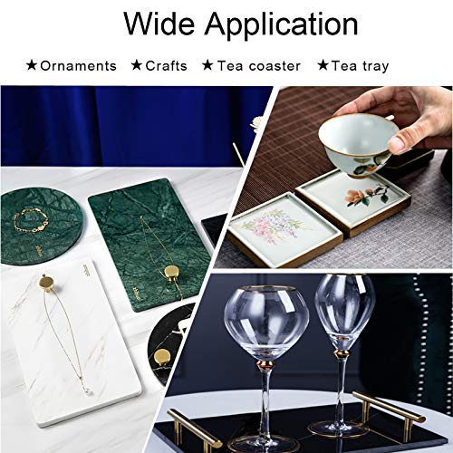 F FYJS Large Silicone Resin Tray Molds,3PCS Agate Geode Coaster Resin Molds,Include Square,Rectangle Mold,Silicone Mold for Making Coaster,Trays,Cup Mats,Home Decoration - Image 5
