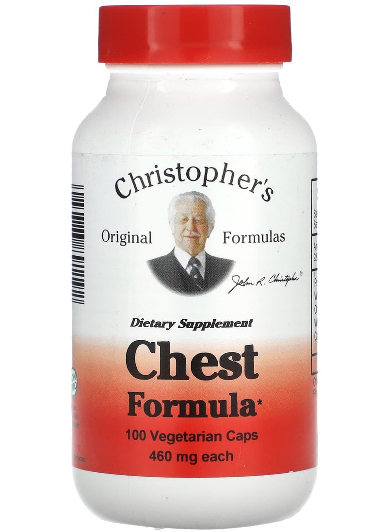 Christopher's Original Formulas Chest Formula, 460 mg, 100 Vegetarian  Caps 
