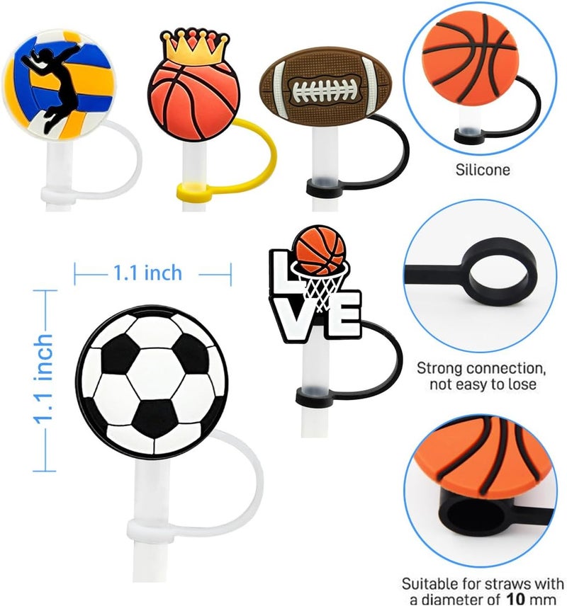 Meitesti Straw Cover Cap for Stanley Cup,Straw Topper Compatible for 30&40 Oz Tumbler with Handle,10mm 0.7in Dust-Proof Reusable Straw Tips Lids,Straw Tip Covers for Christmas Gifts, MT-20231207-21 - Image 4