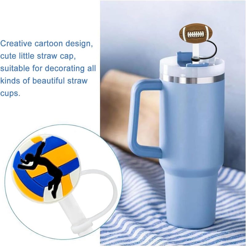 Meitesti Straw Cover Cap for Stanley Cup,Straw Topper Compatible for 30&40 Oz Tumbler with Handle,10mm 0.7in Dust-Proof Reusable Straw Tips Lids,Straw Tip Covers for Christmas Gifts, MT-20231207-21 - Image 5