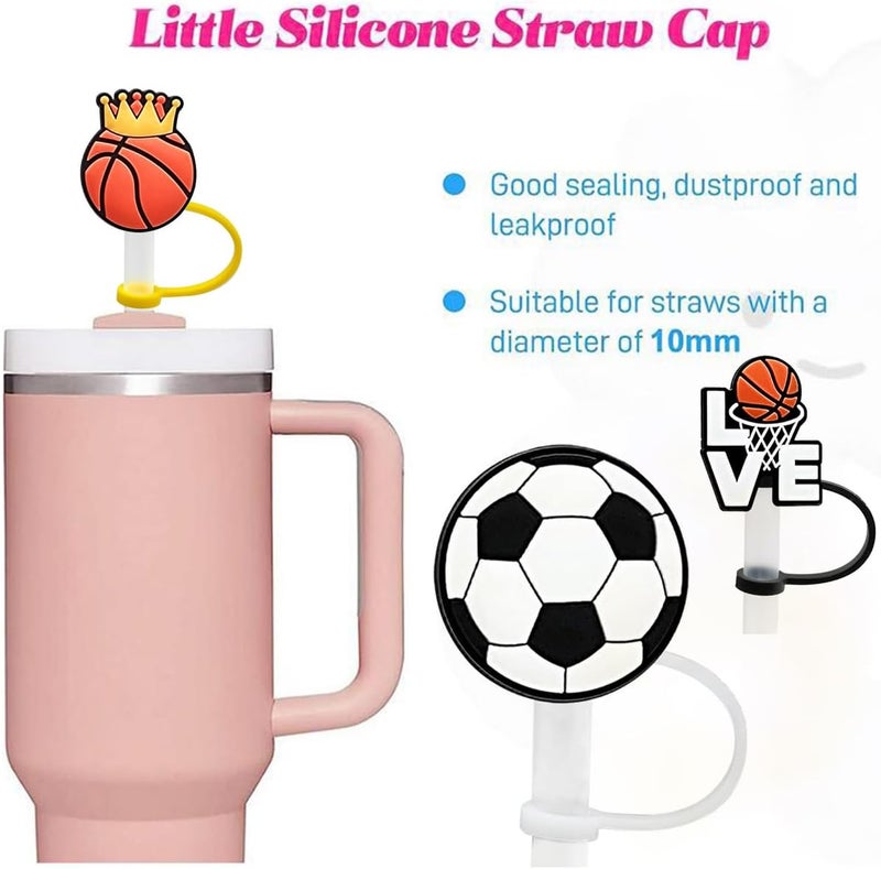 Meitesti Straw Cover Cap for Stanley Cup,Straw Topper Compatible for 30&40 Oz Tumbler with Handle,10mm 0.7in Dust-Proof Reusable Straw Tips Lids,Straw Tip Covers for Christmas Gifts, MT-20231207-21 - Image 3