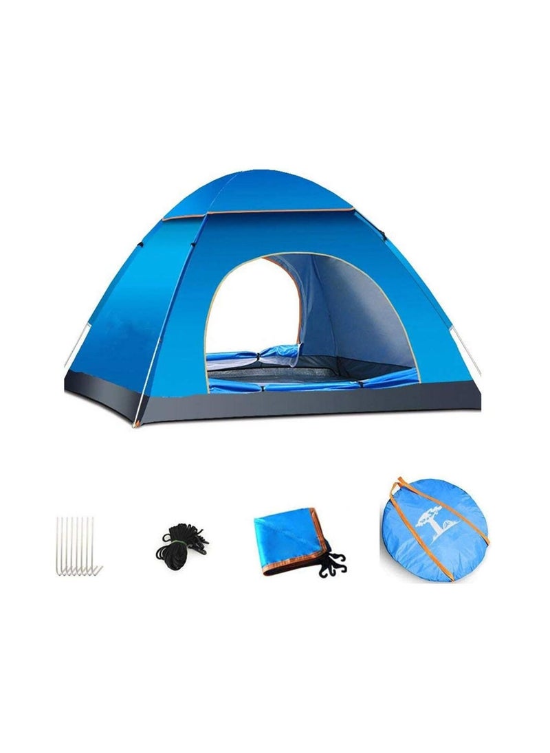 BLOOMING TIME Kids Children Pop Up Play Tent Boy Girl Princess Castle Outdoor House Tent Portable - Blue  - Image 3