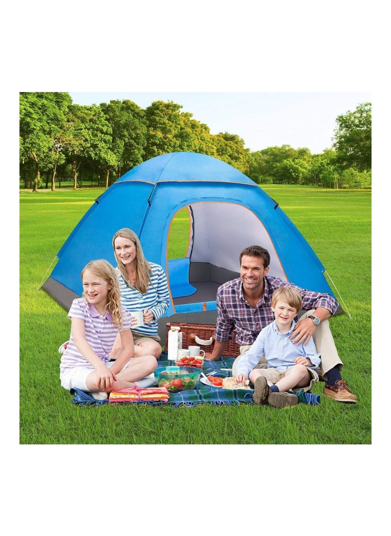 BLOOMING TIME Kids Children Pop Up Play Tent Boy Girl Princess Castle Outdoor House Tent Portable - Blue  - Image 5