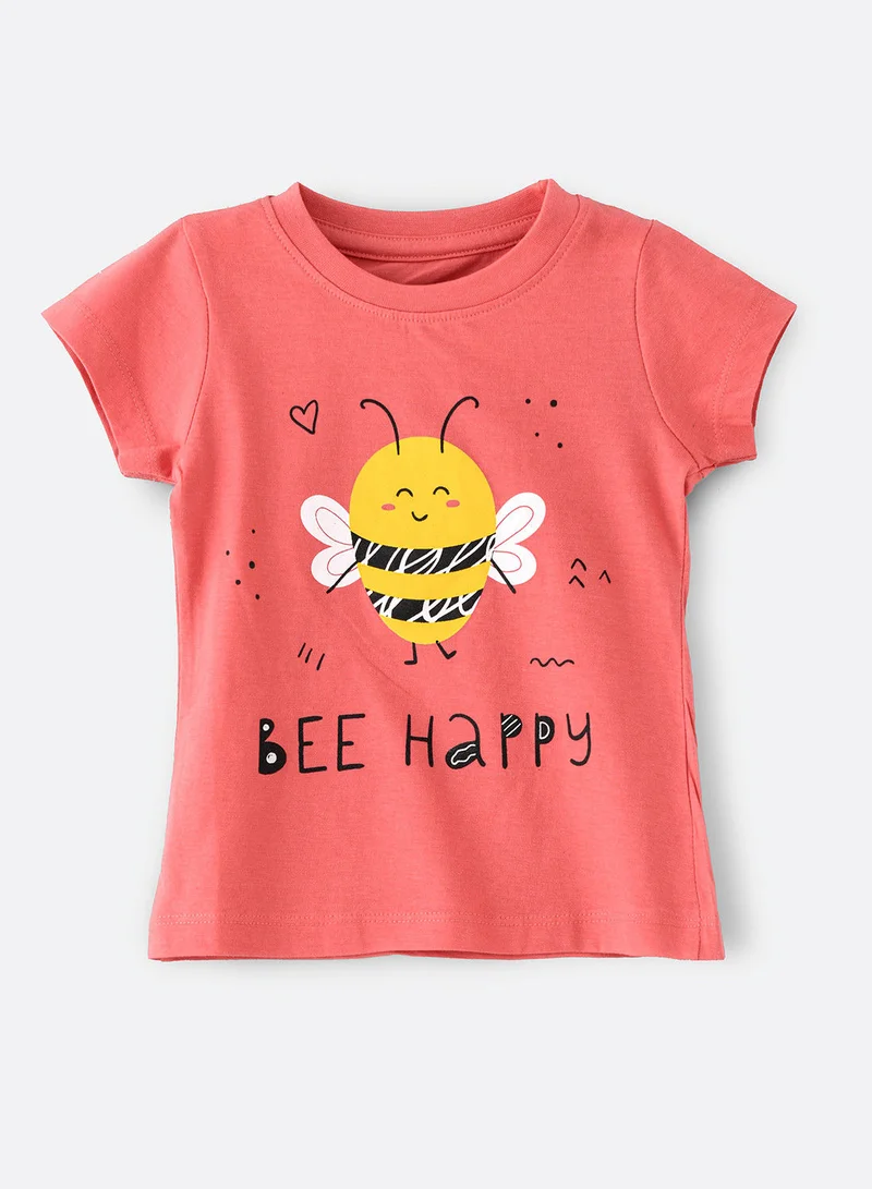 Jelliene Basic round neck graphic t-shirt
