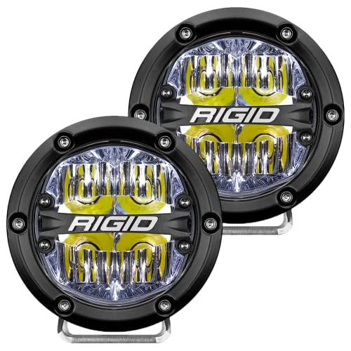 Rigid Industries 36117 360-Series LED Off-Road Light 4 in Drive Beam for Moderate Speed 20-50 MPH Plus White Backlight Pair - Image 1