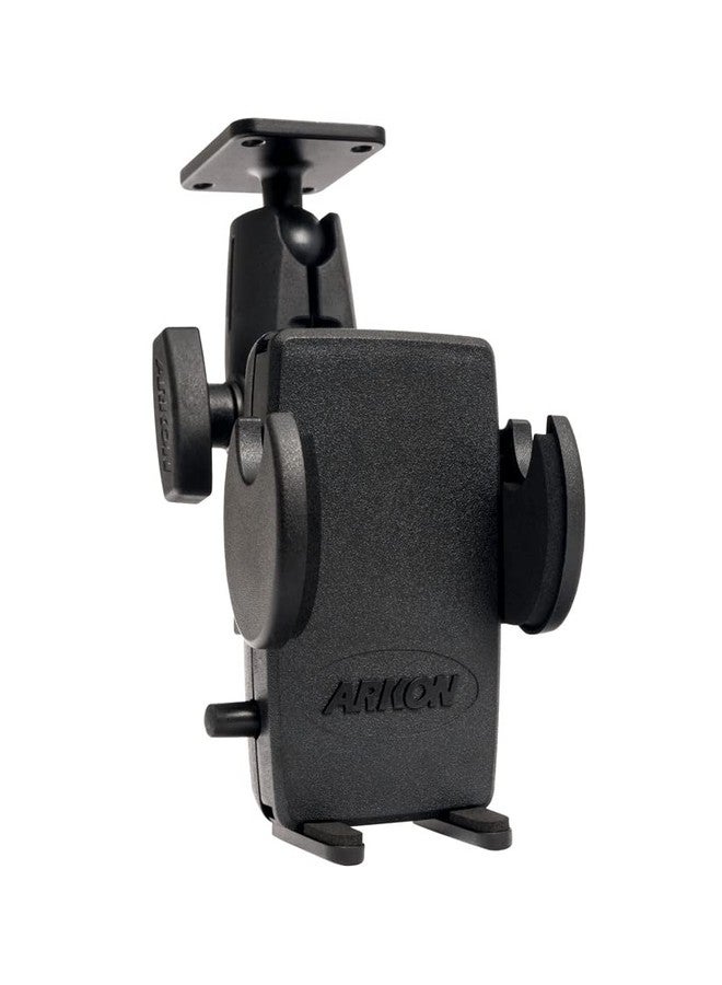 ARKON Mounts Drill-Base Mega Grip Phone Mount | Universal Phone Fit | 360° Adjustable Angle | Flat Surface AMPS Mounting | Compatible with iPhone, Galaxy, Note, Pixel, and More | SM4RM2XMAMPS - Image 1