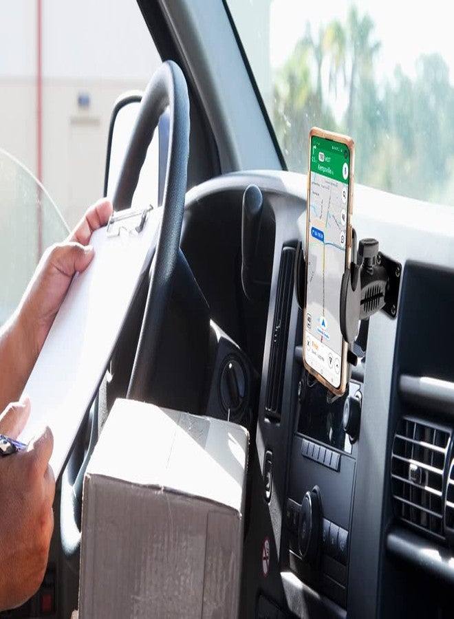 ARKON Mounts Drill-Base Mega Grip Phone Mount | Universal Phone Fit | 360° Adjustable Angle | Flat Surface AMPS Mounting | Compatible with iPhone, Galaxy, Note, Pixel, and More | SM4RM2XMAMPS - Image 5
