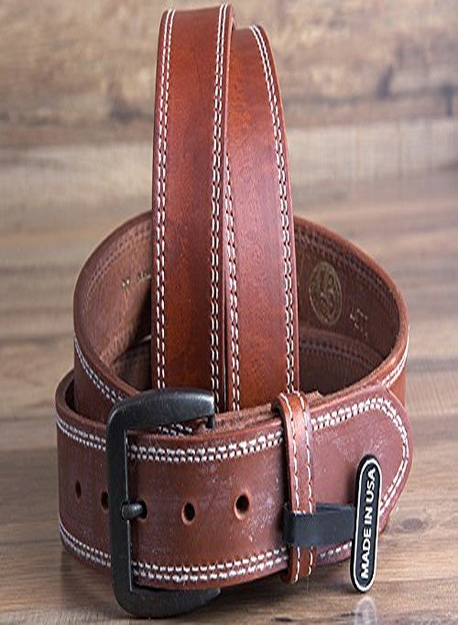 3D 1 1/2" Brown Men's Western Basic Belt (42) - Image 4