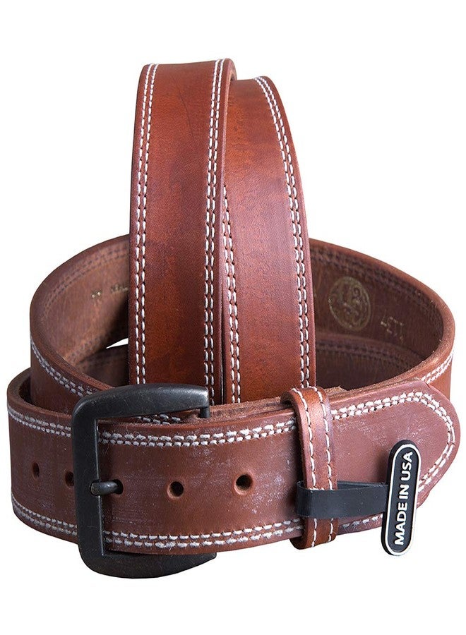 3D 1 1/2" Brown Men's Western Basic Belt (42) - Image 3