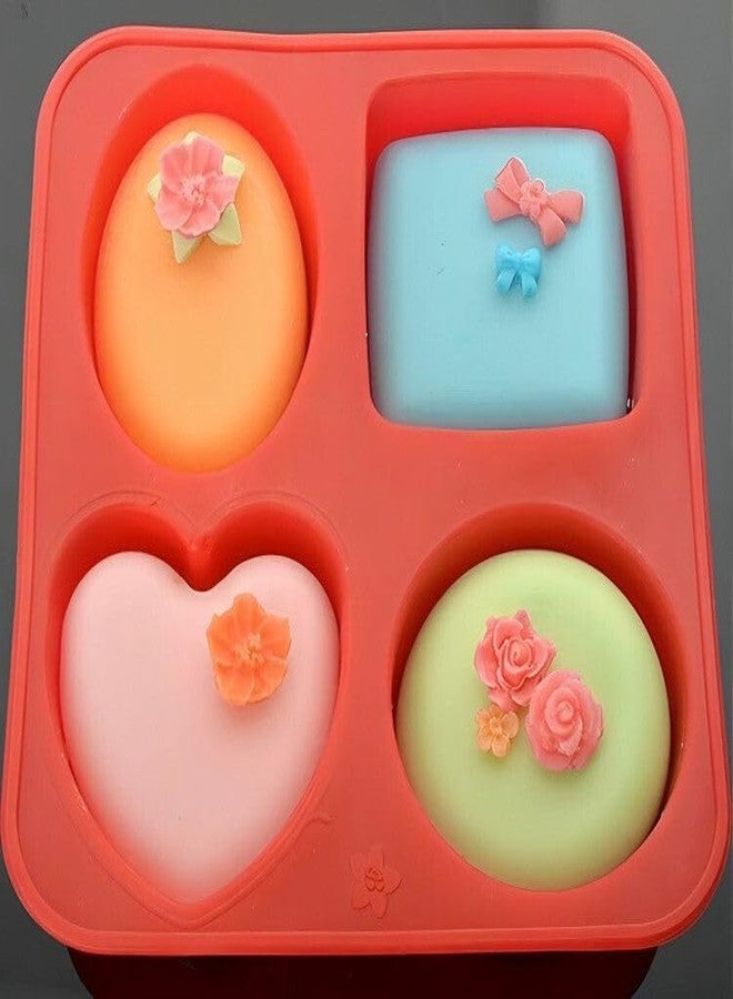 KITCHOOK قالب شوكولاتة سيليكون من كيتشوك، 4 قطع (عبوة واحدة) AJ 125 - Image 2