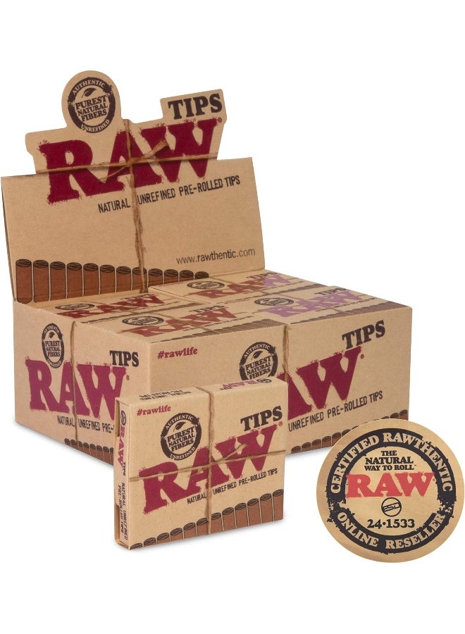 RAW Pre-Rolled Tips Full Box | 20 Booklets - 21 Tips Per Booklet | Pre-Rolled Already - Quicker and Efficient Rolling - Image 2